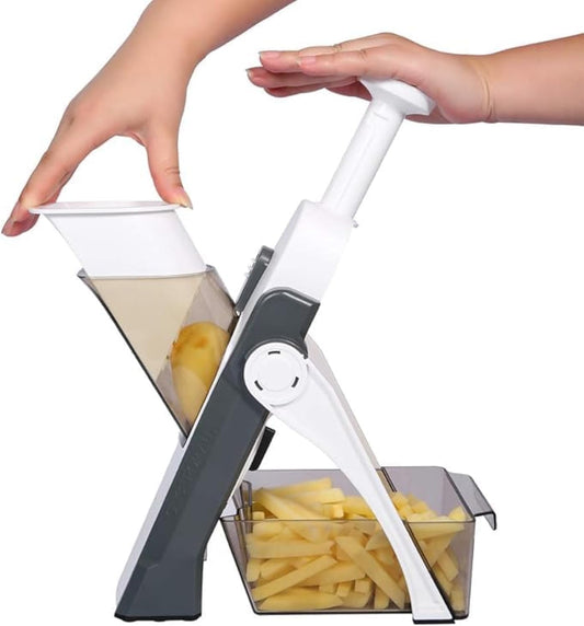 Stainless Steel Mandoline Slicer, Vegetable Potatoes Slicer Chopper, Carrots, Onions, Garlic, Thickness Adjuster for Kitchen