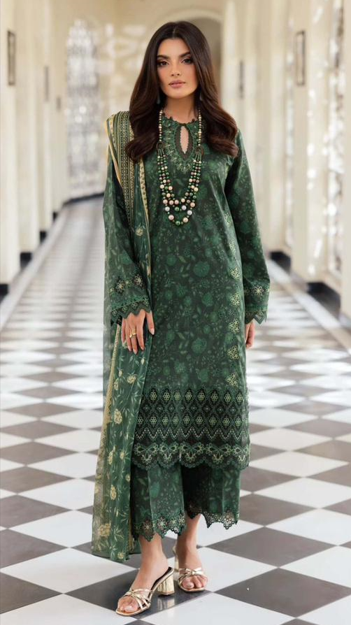 “Women’s Winter Dhanak 3-Piece Suit – Allover Printed Shirt, Trouser & Dupatta | Pakistani Winter Collection 2025” “Limited Stock Available – Don’t Miss Out!”